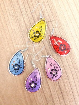 画像5: エスニックデザイン★トルコ製｜銅のピアス｜ライトピンク系