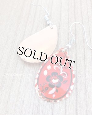 画像4: エスニックデザイン★トルコ製｜銅のピアス｜レッド系