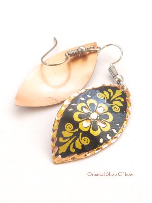 画像6: エスニックデザイン★トルコ製｜銅のピアス｜イエロー系