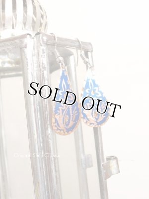 画像2: エスニックデザイン★トルコ製｜銅のピアス｜ブルー系