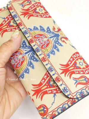 画像2: トルコ｜カラフるん☆オリエンタル｜三つ折り長財布｜チューリップカーネーション柄