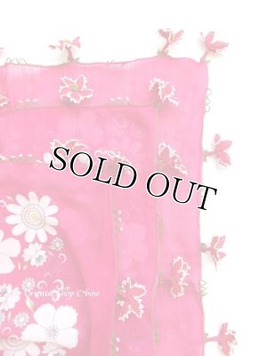 画像6: オデミシュ：イーネオヤスカーフ｜大きなお花｜濃ピンク