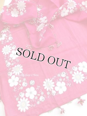 画像8: オデミシュ：イーネオヤスカーフ｜大きなお花｜濃ピンク