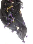 画像5: オデミシュ：イーネオヤスカーフ｜お花｜インディゴ×ブラック