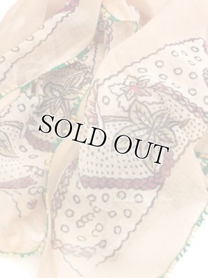 画像2: ブルサ｜木版｜キャートヤズマ｜アンティークオヤスカーフ・シルク糸イーネオヤ｜木版面白い