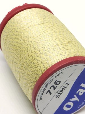 画像1: ＭＵＺ撚り済み：OYALI人工シルク糸｜４本撚りラメ｜７２６×シルバー