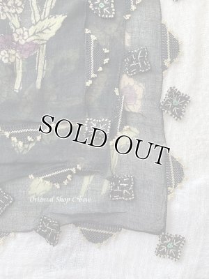 画像4: 日本発送★カスタモヌ｜トスヤ｜木版｜アンティークオヤスカーフ｜イーネオヤ・シルク糸