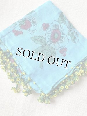 画像2: 日本発送★ナムルン｜ヴィンテージ｜ボンジュックオヤ｜アクアブルー｜立派なお花