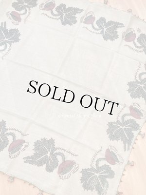 画像6: オデミシュ｜アンティークオヤスカーフ｜シルク糸イーネオヤ｜ミントグリーン