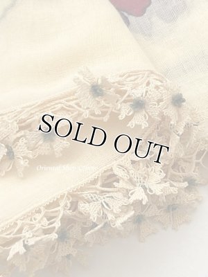 画像1: オデミシュ｜アンティークオヤスカーフ｜シルク糸イーネオヤ