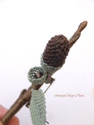 画像3: 日本発送★シルクイーネオヤブローチ｜くぬぎ