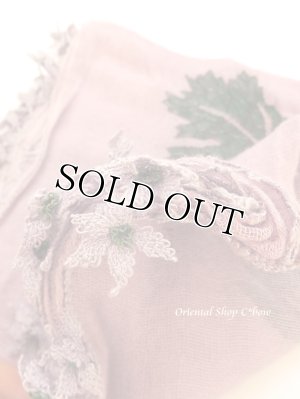 画像1: オデミシュ｜アンティークオヤスカーフ｜シルク糸イーネオヤ｜ライラック