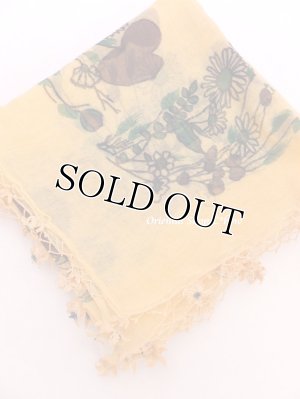 画像5: オデミシュ｜アンティークオヤスカーフ｜シルク糸イーネオヤ｜サーモンオレンジ