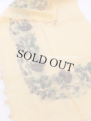 画像6: オデミシュ｜アンティークオヤスカーフ｜シルク糸イーネオヤ｜サーモンオレンジ