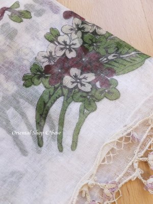 画像4: オデミシュ｜アンティークオヤスカーフ｜シルク糸イーネオヤ｜スミレ