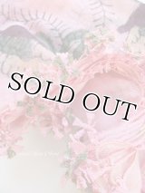 オデミシュ｜木版｜アンティークオヤスカーフ｜シルク糸イーネオヤ｜ピンク