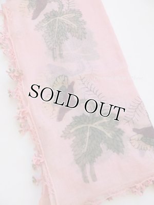 画像5: オデミシュ｜木版｜アンティークオヤスカーフ｜シルク糸イーネオヤ｜ピンク