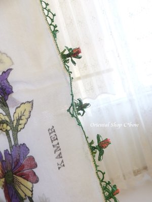 画像6: オデミシュ｜アンティークオヤスカーフ｜シルク糸イーネオヤ｜つぼみの薔薇