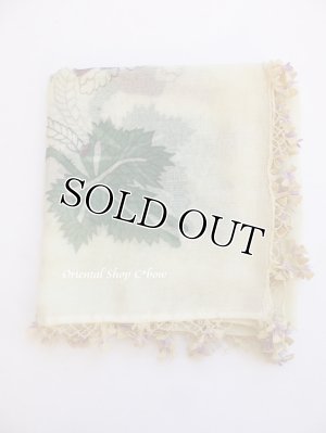 画像3: オデミシュ｜アンティークオヤスカーフ｜シルク糸イーネオヤ｜クリーム