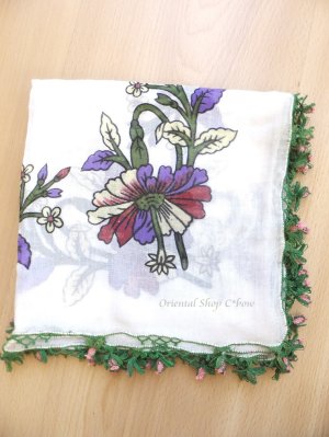 画像4: オデミシュ｜アンティークオヤスカーフ｜シルク糸イーネオヤ｜つぼみの薔薇