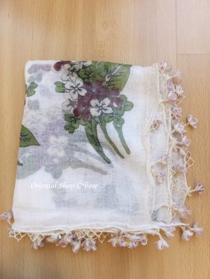 画像2: オデミシュ｜アンティークオヤスカーフ｜シルク糸イーネオヤ｜スミレ