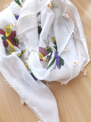 画像5: オデミシュ｜アンティークオヤスカーフ｜シルク糸イーネオヤ｜ホワイト