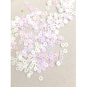 画像: スパンコール｜３ｍｍ｜シェルホワイト（オーロラ）・１０ｇ