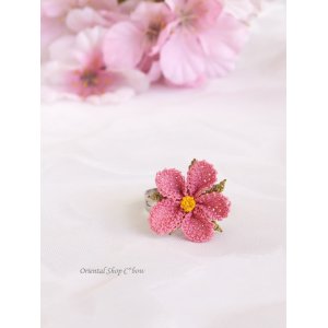 画像: 日本発送★シルクイーネオヤリング｜一輪の花｜ピンク